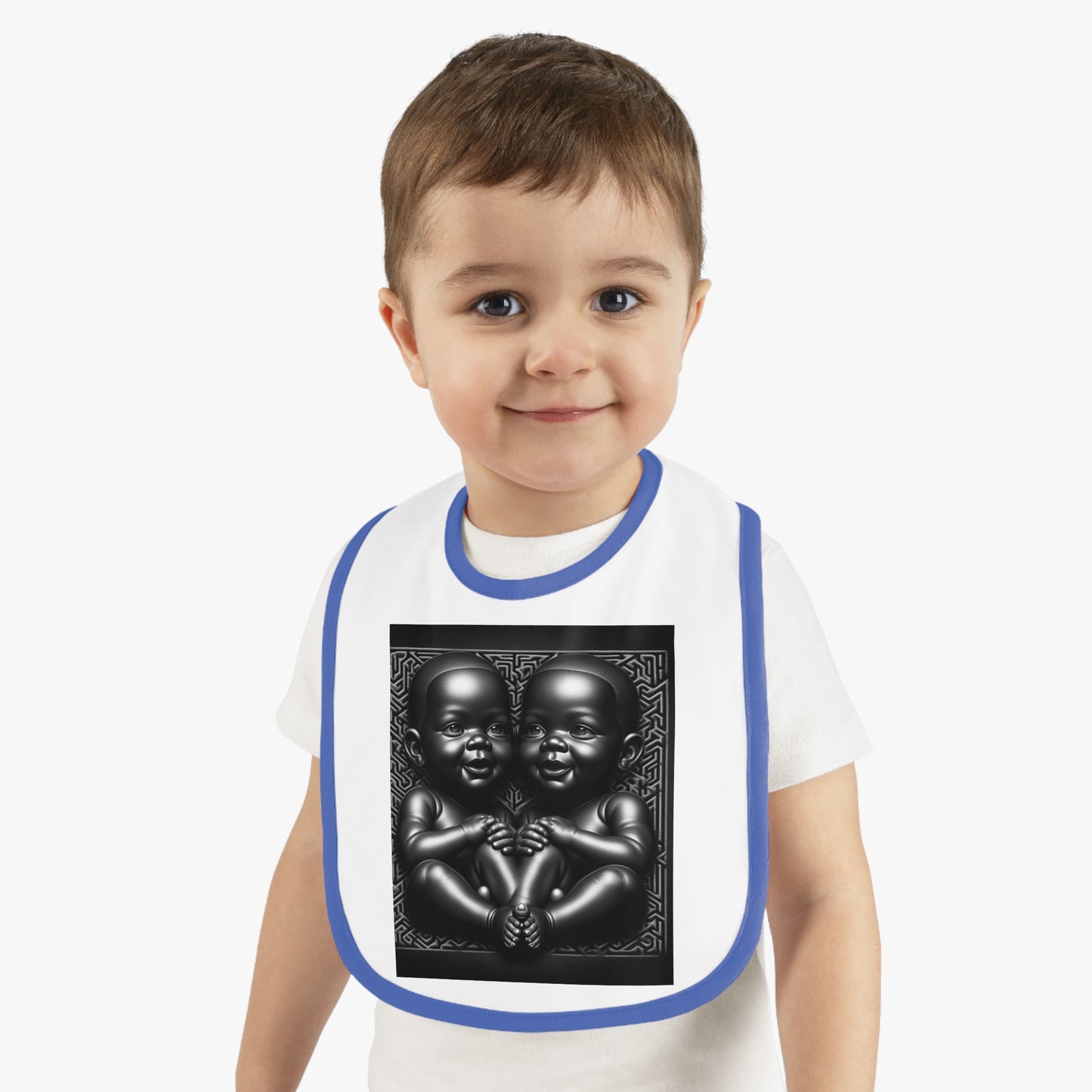 Baby Contrast Trim Jersey Bib