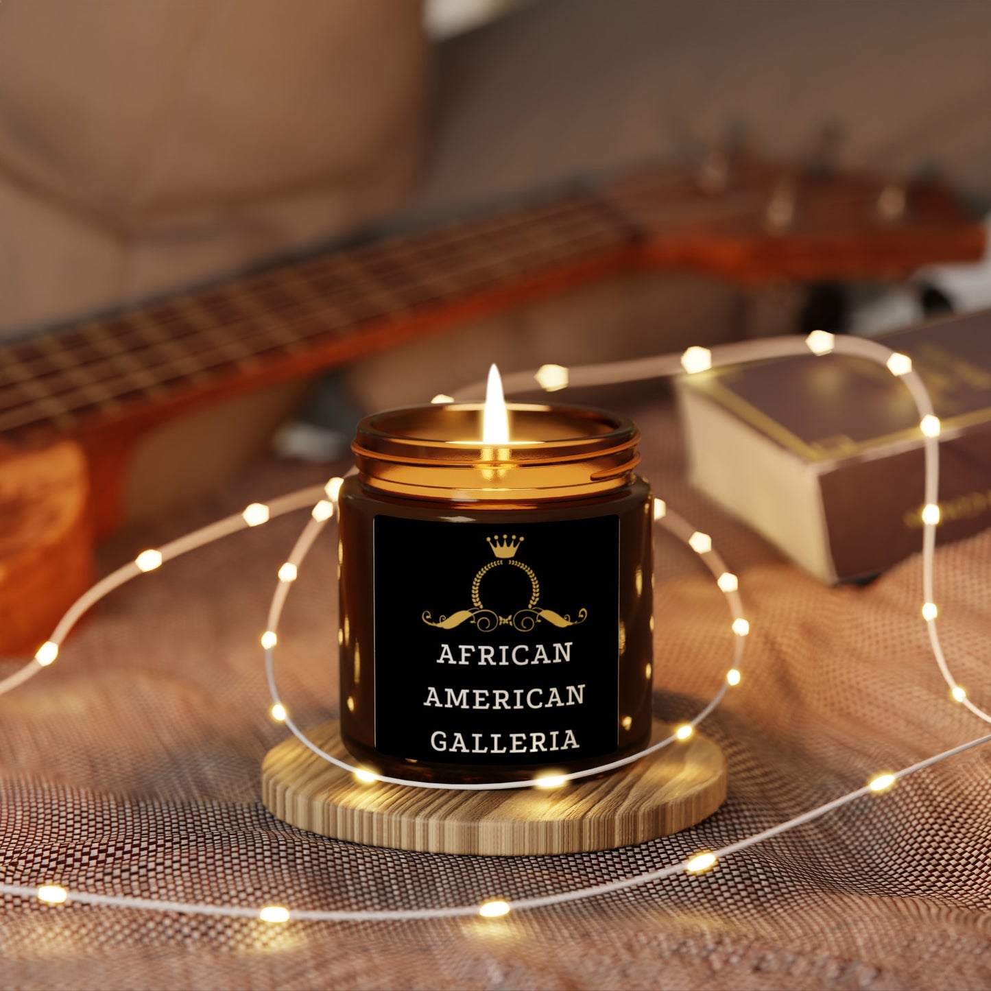 Scented Soy Candle (Multi-Size, Amber Jar)