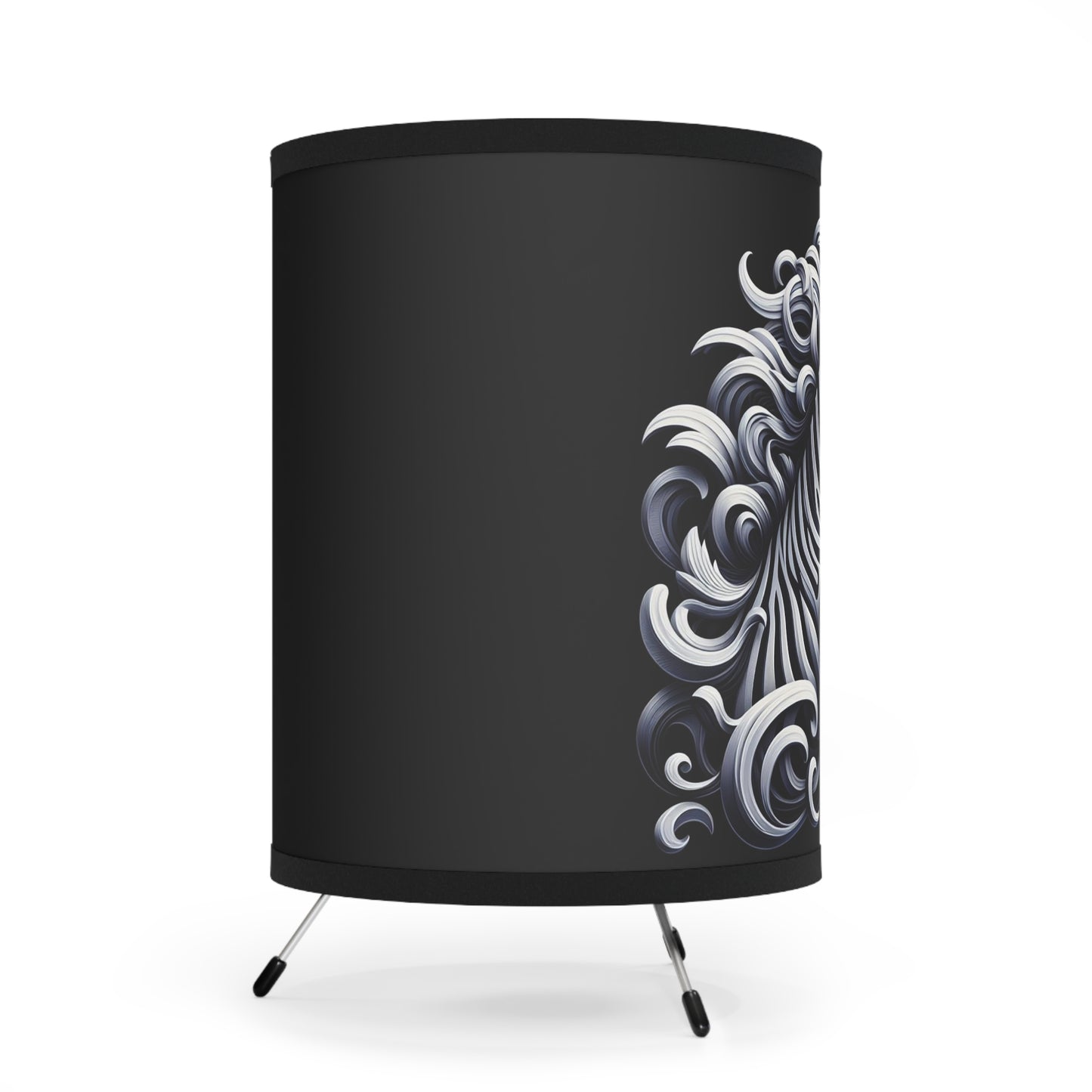 Tripod Lamp with High-Res Printed Shade, US\CA plug