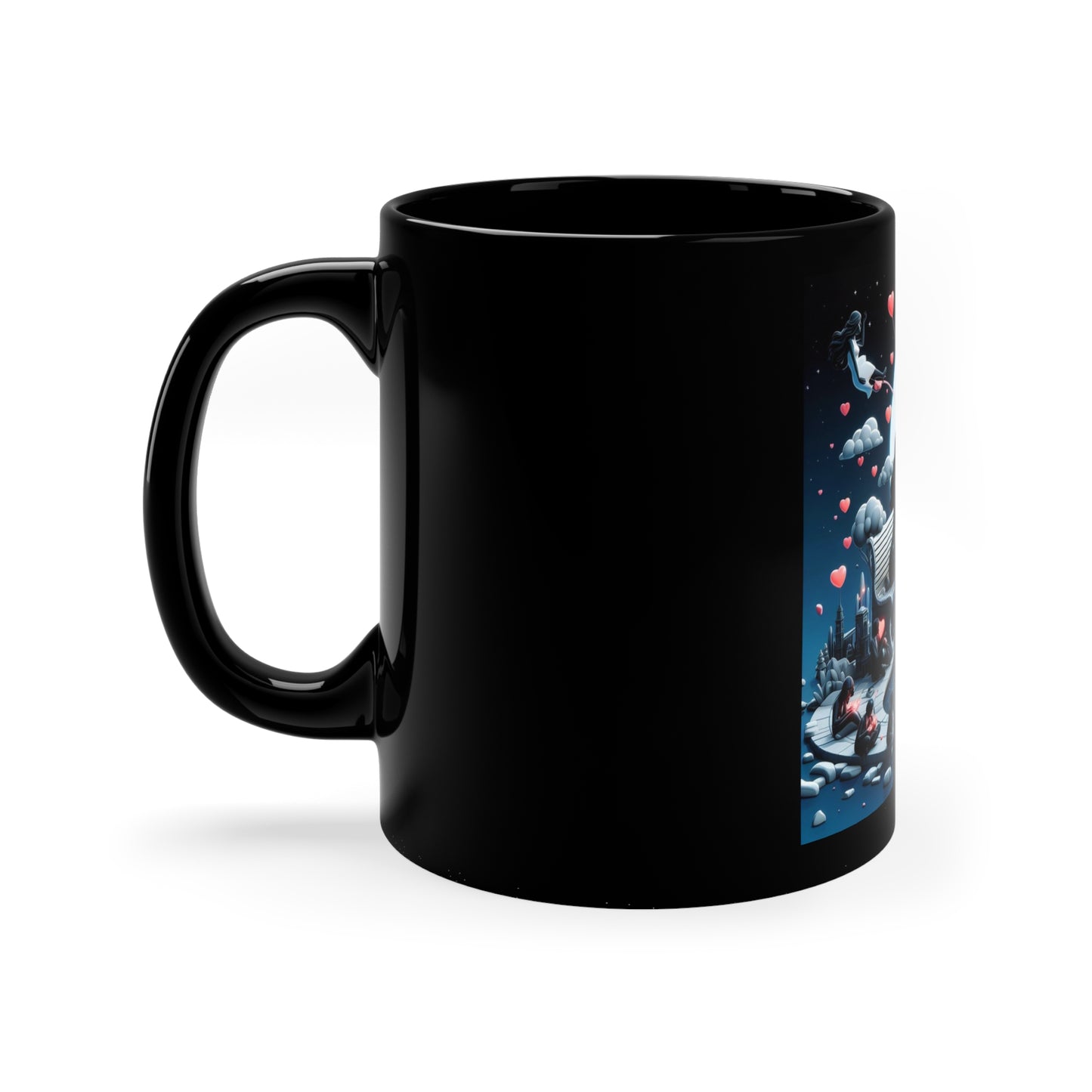 Black Coffee Mug, 11oz