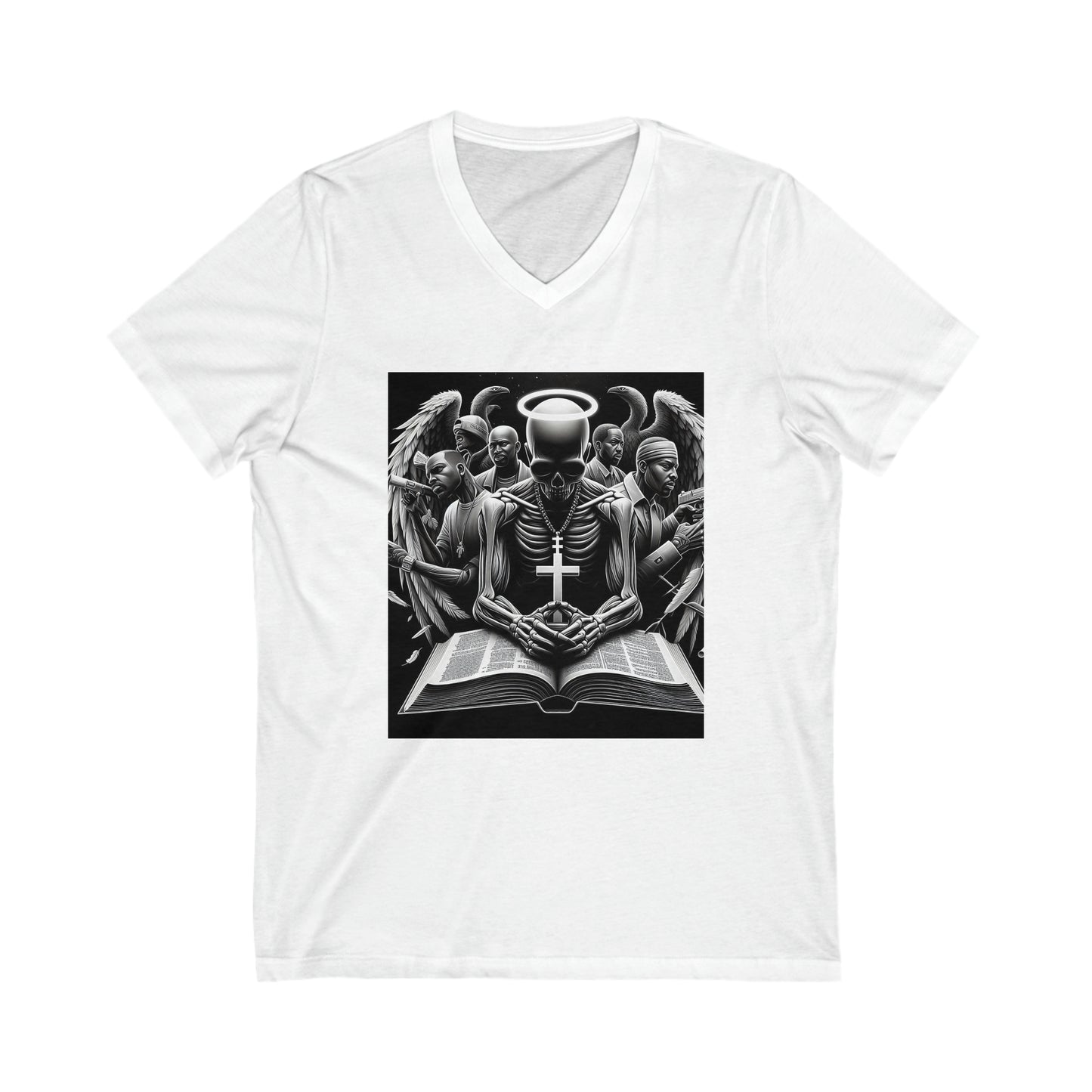 Unisex Jersey Short Sleeve V-Neck Tee