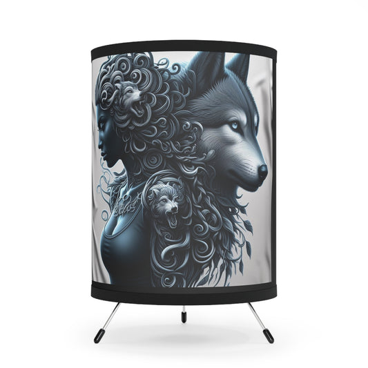 Tripod Lamp with High-Res Printed Shade, US\CA plug