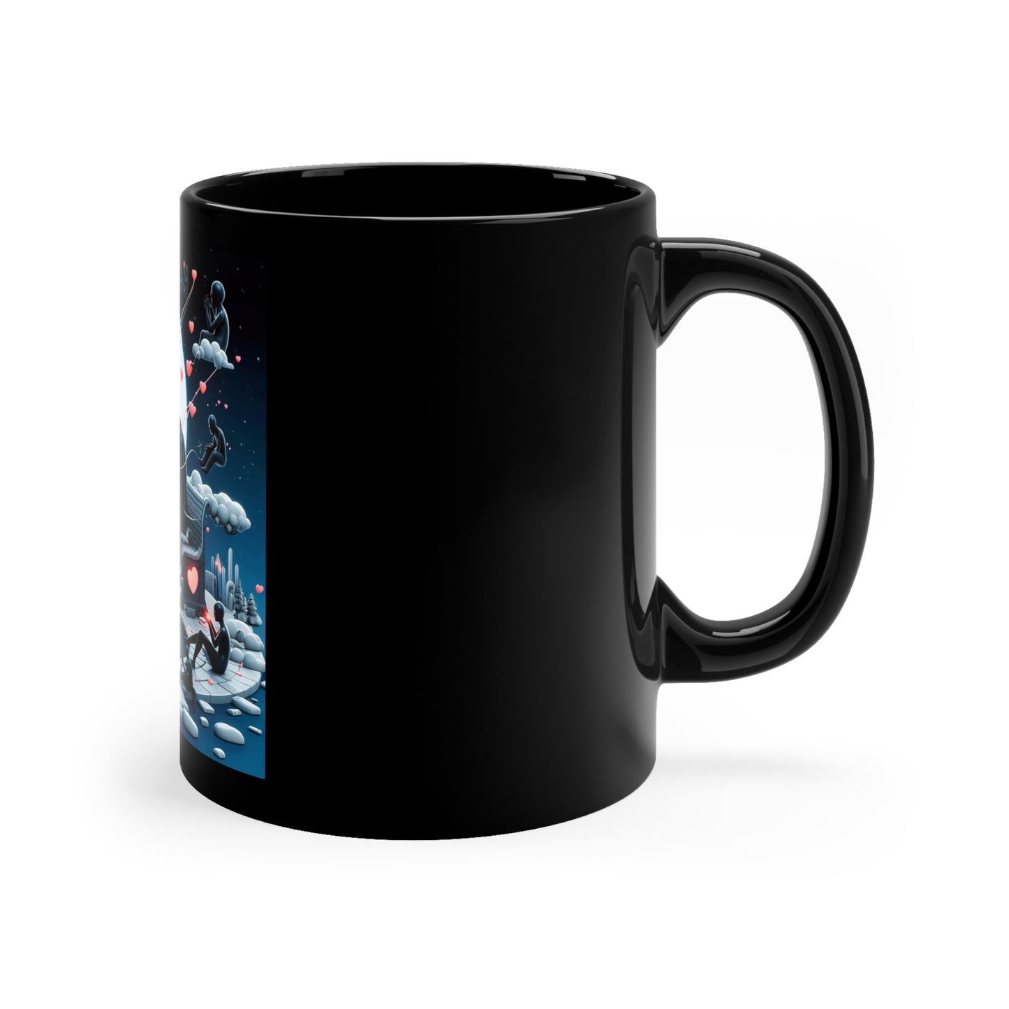 Black Coffee Mug, 11oz