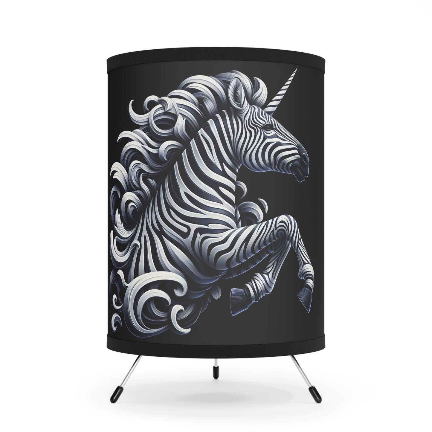 Tripod Lamp with High-Res Printed Shade, US\CA plug